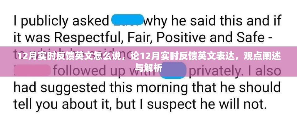 論12月實時反饋的英文表達，觀點闡述與解析