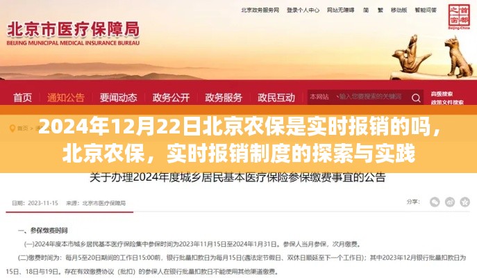 北京農保實時報銷制度的探索與實踐（2024年12月22日更新）