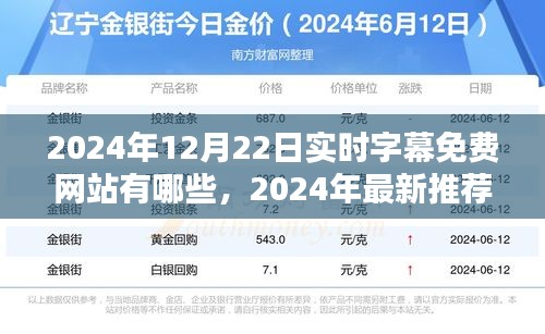 盤點實時字幕免費網(wǎng)站，最新推薦與指南（2024版）