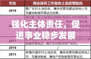強(qiáng)化主體責(zé)任，促進(jìn)事業(yè)穩(wěn)步發(fā)展