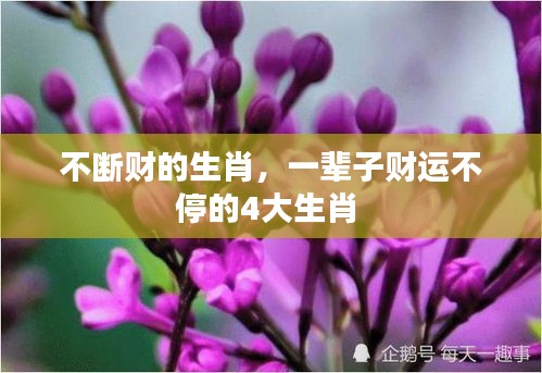 不斷財?shù)纳ぃ惠呑迂斶\不停的4大生肖 