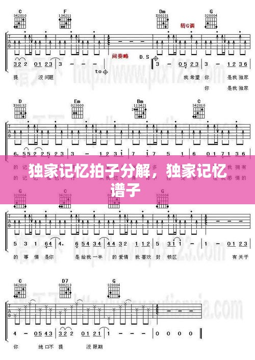獨(dú)家記憶拍子分解，獨(dú)家記憶譜子 