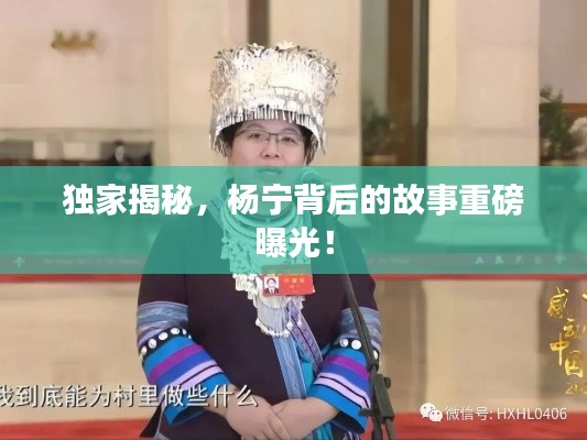 獨家揭秘，楊寧背后的故事重磅曝光！