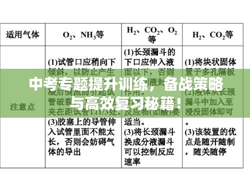 中考專題提升訓(xùn)練，備戰(zhàn)策略與高效復(fù)習(xí)秘籍！