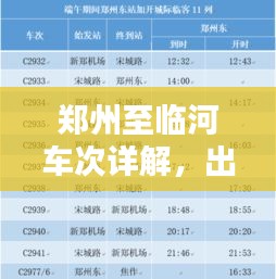 鄭州至臨河車(chē)次詳解，出行選擇與參考標(biāo)題