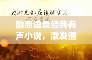 勵(lì)志語錄經(jīng)典有聲小說，激發(fā)潛能，勇敢前行，助你砥礪人生路