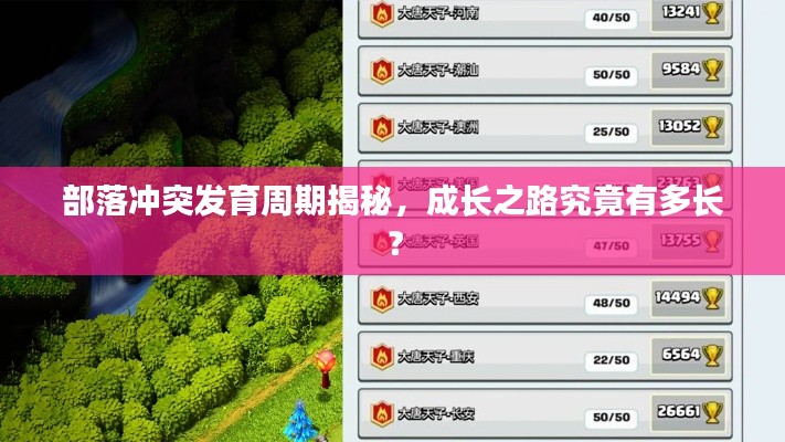 部落沖突發(fā)育周期揭秘，成長(zhǎng)之路究竟有多長(zhǎng)？