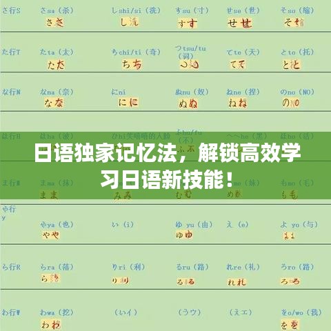 日語獨(dú)家記憶法，解鎖高效學(xué)習(xí)日語新技能！