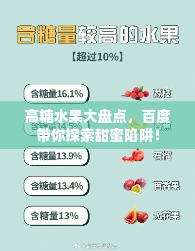 高糖水果大盤點，百度帶你探索甜蜜陷阱！