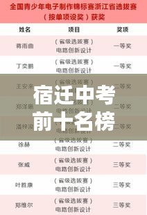 宿遷中考前十名榜單揭曉，精英學(xué)子榮耀上榜，學(xué)霸風(fēng)采一覽無余！