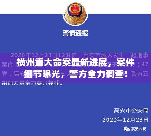 橫州重大命案最新進(jìn)展，案件細(xì)節(jié)曝光，警方全力調(diào)查！