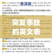 突發(fā)事故的英文表達(dá)與應(yīng)對策略