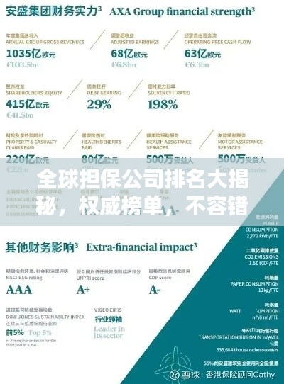 全球擔(dān)保公司排名大揭秘，權(quán)威榜單，不容錯過！