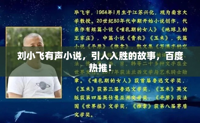 劉小飛有聲小說，引人入勝的故事，百度熱推！