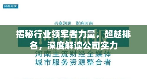 揭秘行業(yè)領(lǐng)軍者力量，超越排名，深度解讀公司實(shí)力