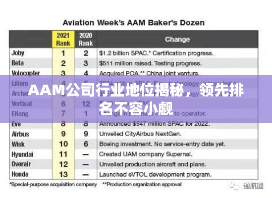 AAM公司行業(yè)地位揭秘，領(lǐng)先排名不容小覷