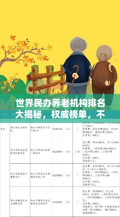 世界民辦養(yǎng)老機(jī)構(gòu)排名大揭秘，權(quán)威榜單，不容錯(cuò)過！