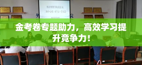 金考卷專(zhuān)題助力，高效學(xué)習(xí)提升競(jìng)爭(zhēng)力！