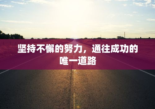 堅持不懈的努力，通往成功的唯一道路