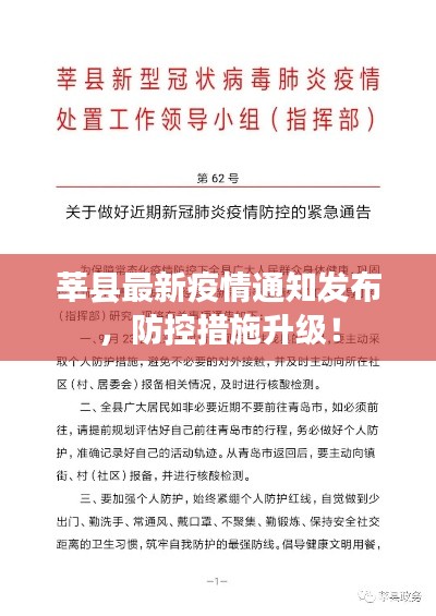 莘縣最新疫情通知發(fā)布，防控措施升級！